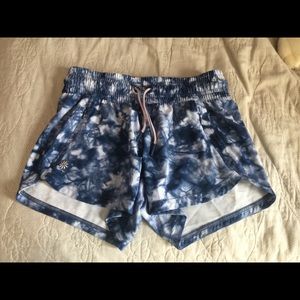 Athleta Girl Blue Marble Shorts, M 8/10, Like New